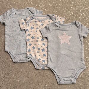 3-pack star onesies